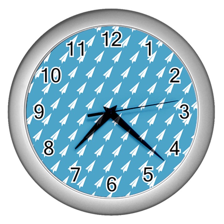 Air Pattern Wall Clocks (Silver) 