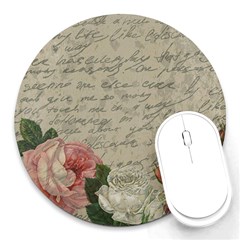 Vintage Roses Round Mousepads by Valentinaart