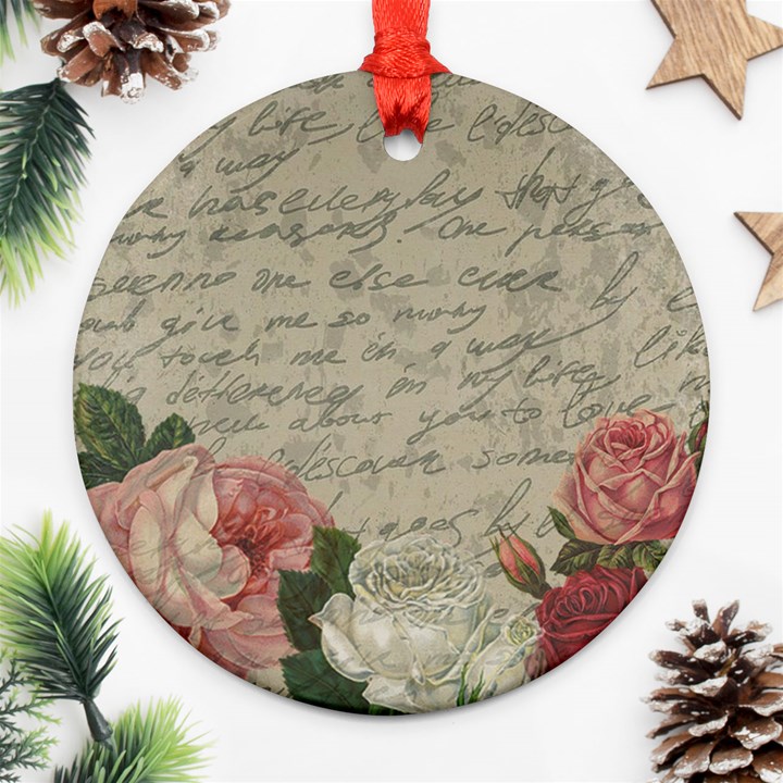 Vintage roses Ornament (Round)