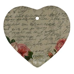 Vintage Roses Ornament (heart) by Valentinaart