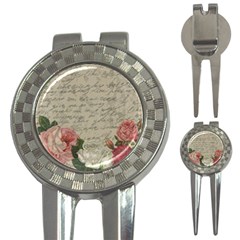 Vintage Roses 3-in-1 Golf Divots by Valentinaart