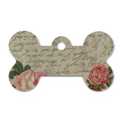 Vintage Roses Dog Tag Bone (two Sides) by Valentinaart