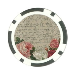 Vintage Roses Poker Chip Card Guard (10 Pack) by Valentinaart