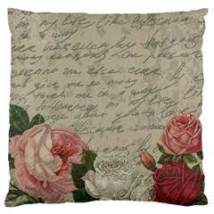 Vintage Roses Large Cushion Case (two Sides) by Valentinaart