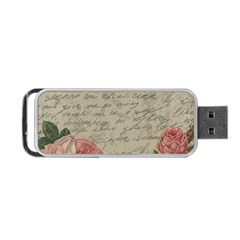 Vintage Roses Portable Usb Flash (one Side) by Valentinaart