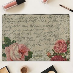 Vintage Roses Cosmetic Bag (xxl)  by Valentinaart