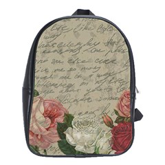 Vintage Roses School Bags (xl)  by Valentinaart