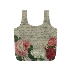 Vintage Roses Full Print Recycle Bags (s)  by Valentinaart