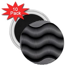 Two Layers Consisting Of Curves With Identical Inclination Patterns 2 25  Magnets (10 Pack) 