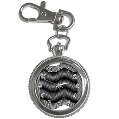 Two Layers Consisting Of Curves With Identical Inclination Patterns Key Chain Watches by Simbadda