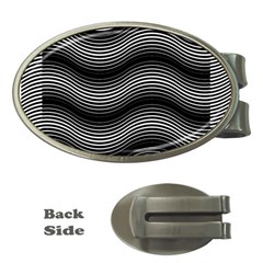 Two Layers Consisting Of Curves With Identical Inclination Patterns Money Clips (oval)  by Simbadda