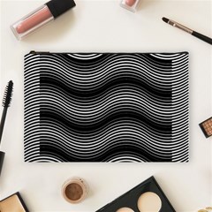 Two Layers Consisting Of Curves With Identical Inclination Patterns Cosmetic Bag (large)  by Simbadda