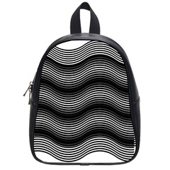 Two Layers Consisting Of Curves With Identical Inclination Patterns School Bags (small)  by Simbadda