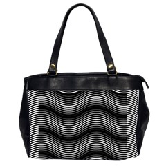 Two Layers Consisting Of Curves With Identical Inclination Patterns Office Handbags (2 Sides)  by Simbadda