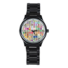 Overlays Graphicxtras Patterns Stainless Steel Round Watch