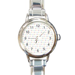 Sign Pattern Round Italian Charm Watch