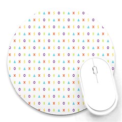 Sign Pattern Round Mousepads