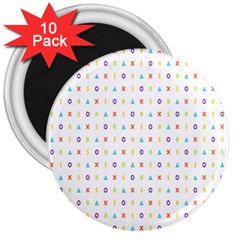 Sign Pattern 3  Magnets (10 Pack)  by Simbadda