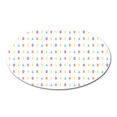 Sign Pattern Oval Magnet