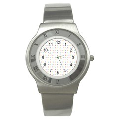 Sign Pattern Stainless Steel Watch