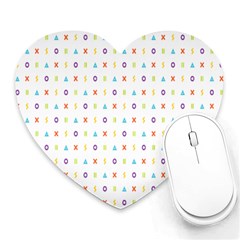 Sign Pattern Heart Mousepads by Simbadda