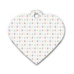 Sign Pattern Dog Tag Heart (one Side)