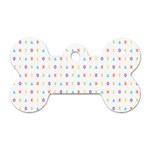 Sign Pattern Dog Tag Bone (Two Sides) Front