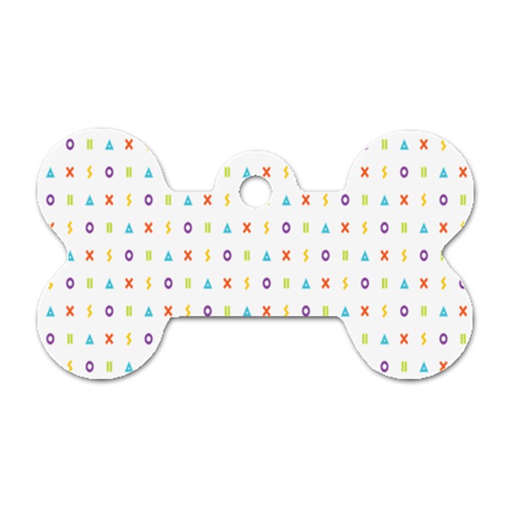 Sign Pattern Dog Tag Bone (Two Sides)