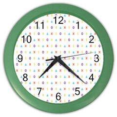 Sign Pattern Color Wall Clocks