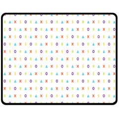 Sign Pattern Double Sided Fleece Blanket (medium) 