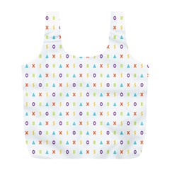 Sign Pattern Full Print Recycle Bags (l) 