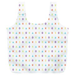 Sign Pattern Full Print Recycle Bags (l) 