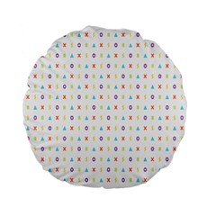 Sign Pattern Standard 15  Premium Flano Round Cushions