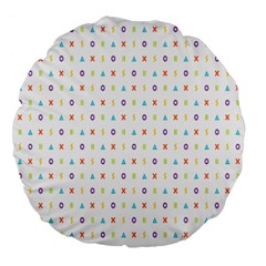 Sign Pattern Large 18  Premium Flano Round Cushions