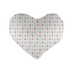 Sign Pattern Standard 16  Premium Flano Heart Shape Cushions