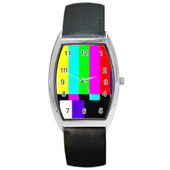 Color Bars & Tones Barrel Style Metal Watch