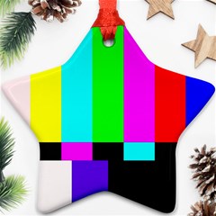 Color Bars & Tones Star Ornament (two Sides) by Simbadda