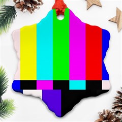 Color Bars & Tones Snowflake Ornament (two Sides) by Simbadda