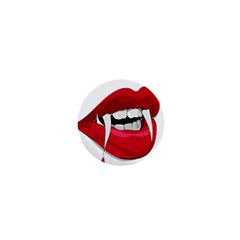 Mouth Jaw Teeth Vampire Blood 1  Mini Buttons by Simbadda