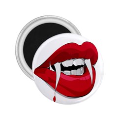 Mouth Jaw Teeth Vampire Blood 2 25  Magnets by Simbadda