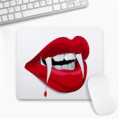 Mouth Jaw Teeth Vampire Blood Large Mousepads by Simbadda