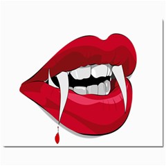 Mouth Jaw Teeth Vampire Blood Mini Button Earrings