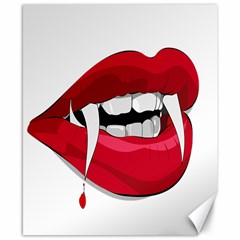 Mouth Jaw Teeth Vampire Blood Canvas 8  X 10  by Simbadda