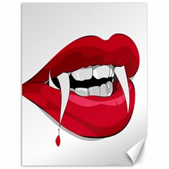 Mouth Jaw Teeth Vampire Blood Canvas 12  X 16   by Simbadda