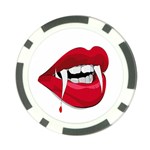 Mouth Jaw Teeth Vampire Blood Poker Chip Card Guard Front