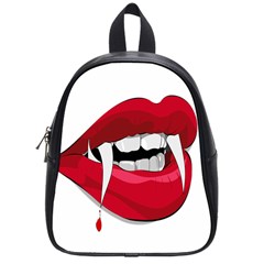 Mouth Jaw Teeth Vampire Blood School Bags (small) 