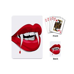 Mouth Jaw Teeth Vampire Blood Playing Cards (mini)  by Simbadda