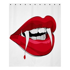 Mouth Jaw Teeth Vampire Blood Shower Curtain 60  X 72  (medium)  by Simbadda