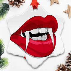 Mouth Jaw Teeth Vampire Blood Ornament (snowflake)