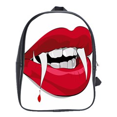 Mouth Jaw Teeth Vampire Blood School Bags (xl)  by Simbadda